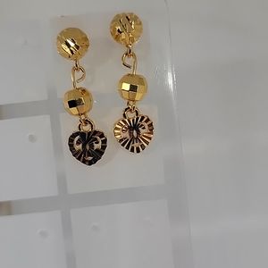 24k Gold Plated Dangling Earrings